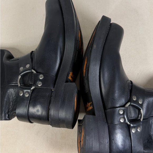 Harley-Davidson Boots Men's SZ US10 EU43 Harness Motorcycle Pull-On Black Heavy - Picture 11 of 14